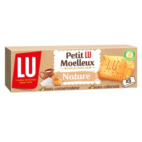 LU | Gâteaux moelleux nature Petit Lu, La boîte de 5 sachets, 140 g