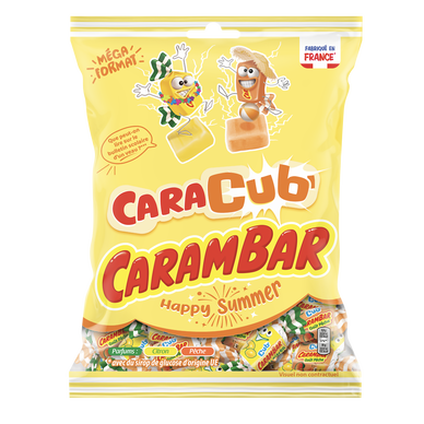 CARAMBAR | Caracub fruits parfum citron ou pêches, le paquet de  400g