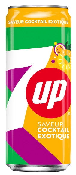 7up | 7up cocktail exotique, boisson gazeuse, la canette de 33cl