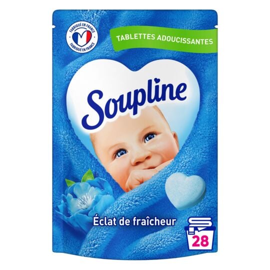 SOUPLINE | Adoucissant Tablettes Cœurs Éclat De Fraîcheur, le paquet de 28 tablettes