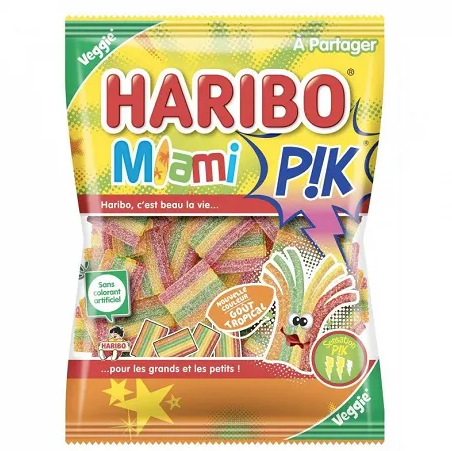 HARIBO| Miami PIK Bonbons acidulés sachet 200g