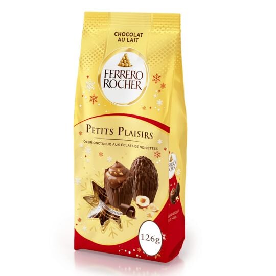 FERRERO ROCHER | Bonbons Chocolat au lait noisettes petits plaisirs, le paquet de 126gr