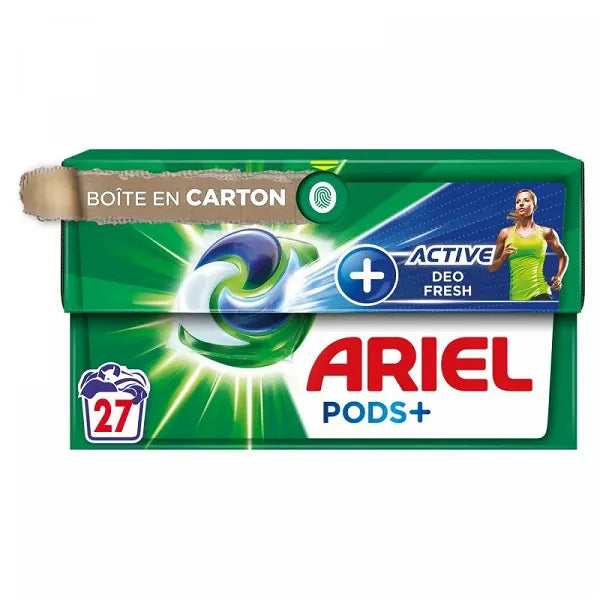 ARIEL | Lessive Capsules Tout en 1 + Odour défense, la boite de 27 capsules