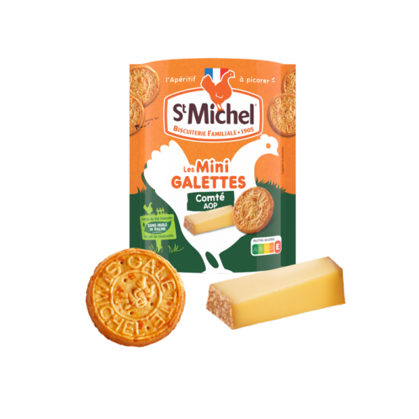 ST MICHEL | Mini Galette goût Comté AOP, le paquet de 100g