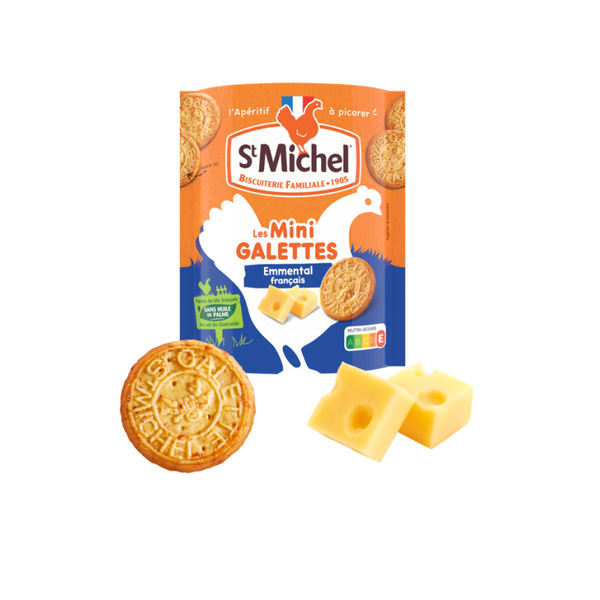 ST MICHEL | Mini Galette goût emmental, le paquet de 100g