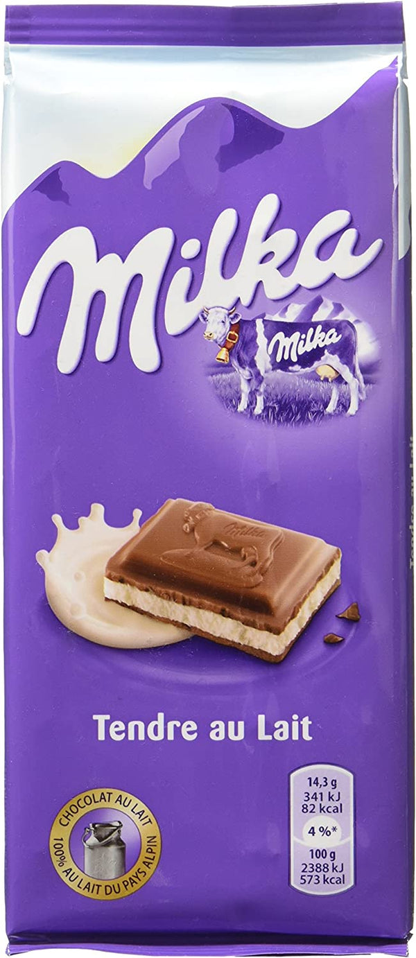 MILKA | Tablette de Chocolat au lait Tendre au Lait MILKA 100g