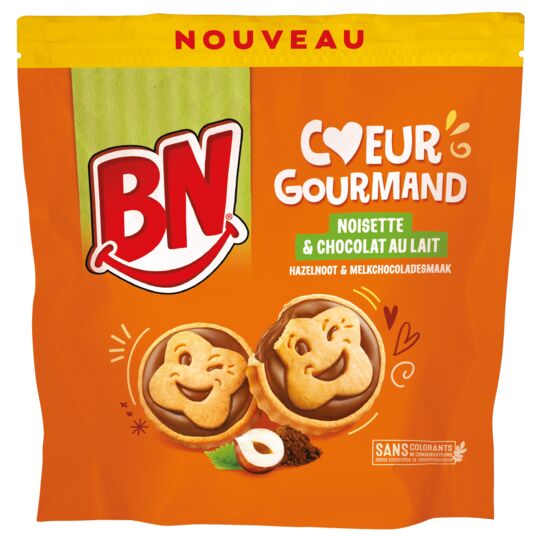 BN | Biscuit coeur gourmand chocolat noisette 228g