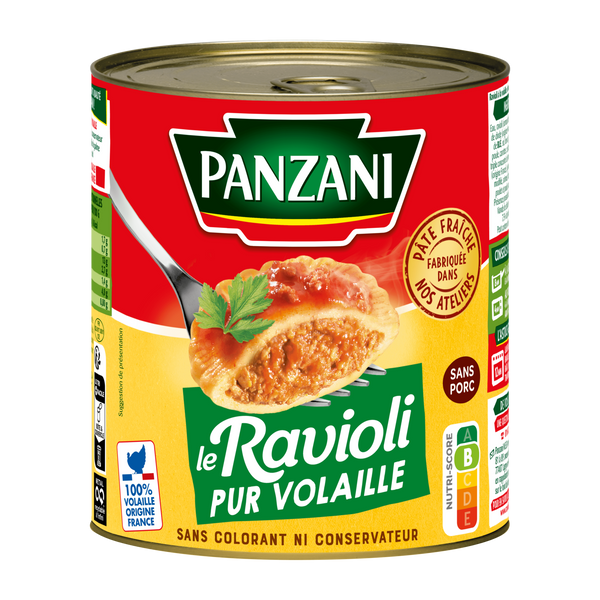 Panzani | Ravioli 100% volaille, la boite de 800g