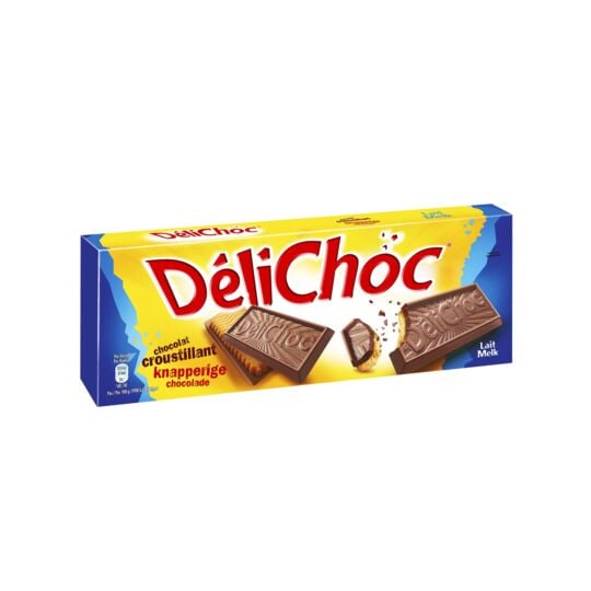 DELACRE | Biscuits  et tablettes chocolat au lait DELICHOC 150g