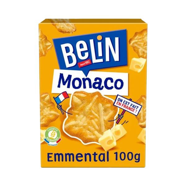 BELIN | Biscuits apéritifs crackers à l'emmental Monaco 100g