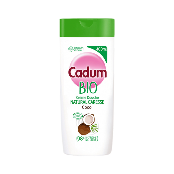 CADUM | Crème de douche caresse naturelle certifiée bio coco 400ml