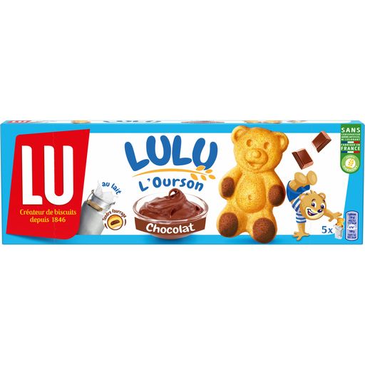 LU | LULU L'OURSON Gâteaux fourrés au chocolat sachets individuels 5 gâteaux 150g