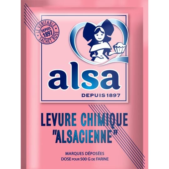 ALSA | Levure chimique alsacienne, 8 sachets de 11g
