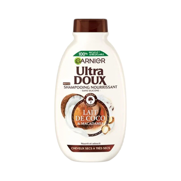 GARNIER  Shampooing Ultra doux lait de coco macadamia 200ml