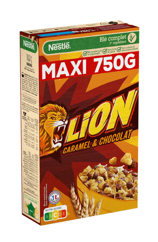 LION | Céréales au caramel et chocolat 750g - Origine FRANCE -