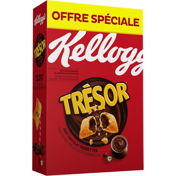 Kellogg's |Céréales trésor chocolat noisettes la boîte de 750g - Origine FRANCE -