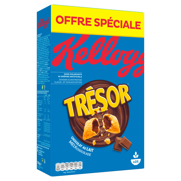 Kellogg's |Céréales trésor chocolat au lait la boîte de 750g - Origine FRANCE